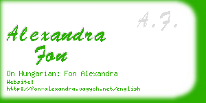 alexandra fon business card